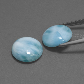 Achetez naturel ct Vert bleu Larimar gems, Coupe roude, En provenance République Dominicaine chez GemSelect. En stock, livraison internationale!