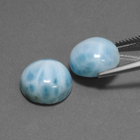 Achetez naturel ct bleue larimar gems, coupe roude, en provenance république dominicaine chez gemselect. en stock, livraison internationale!