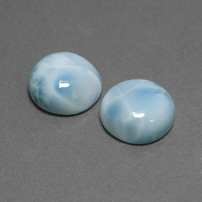 Achetez naturel ct Bleu vert Larimar gems, Coupe roude, En provenance République Dominicaine chez GemSelect. En stock, livraison internationale!