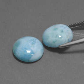 Achetez naturel ct bleue larimar gems, coupe roude, en provenance république dominicaine chez gemselect. en stock, livraison internationale!