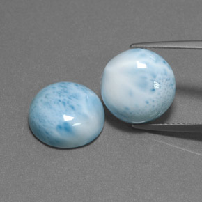 Achetez naturel ct bleue larimar gems, coupe roude, en provenance république dominicaine chez gemselect. en stock, livraison internationale!