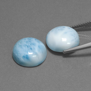 Achetez naturel ct bleue larimar gems, coupe roude, en provenance république dominicaine chez gemselect. en stock, livraison internationale!
