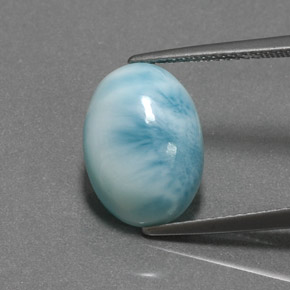 Larimar Bleu naturelle Coupe ovale, 5.78 ct, Opaque
