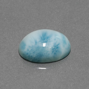 Larimar Bleu naturelle Coupe ovale, 5.78 ct, Opaque