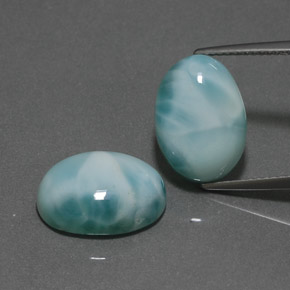 Achetez naturel ct vert larimar gems, coupe ovale, en provenance république dominicaine chez gemselect. en stock, livraison internationale!
