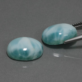 Achetez naturel ct vert larimar gems, coupe ovale, en provenance république dominicaine chez gemselect. en stock, livraison internationale!