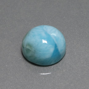 Larimar bleue naturelle coupe roude, 8,01 ct, opaque