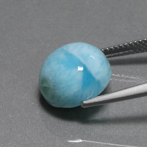 Larimar bleue naturelle coupe roude, 8,01 ct, opaque