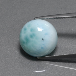 Larimar Bleu vert naturelle Coupe roude, 7.97 ct, Opaque