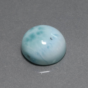 Larimar Bleu vert naturelle Coupe roude, 7.97 ct, Opaque
