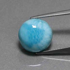 Larimar Bleu naturelle Coupe roude, 6.90 ct, Opaque