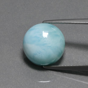 Larimar vert naturelle coupe roude, 7,65 ct, opaque
