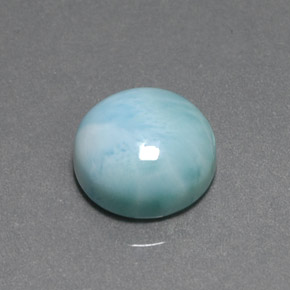 Larimar vert naturelle coupe roude, 7,65 ct, opaque