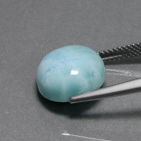Larimar vert naturelle coupe roude, 7,65 ct, opaque