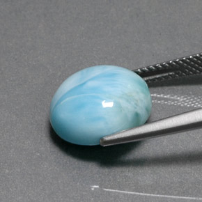 Larimar Bleu naturelle Coupe roude, 7.17 ct, Opaque