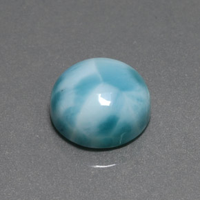 Larimar Bleu vert naturelle Coupe roude, 7.76 ct, Opaque
