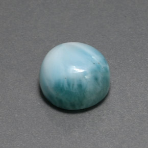 Larimar vert naturelle coupe roude, 8,88 ct, opaque