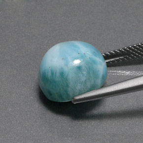 Larimar vert naturelle coupe roude, 8,88 ct, opaque