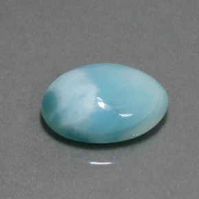 Larimar bleue naturelle coupe ovale, 5,41 ct, opaque