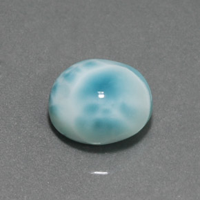 Larimar Bleu vert naturelle Coupe roude, 5.71 ct, Opaque