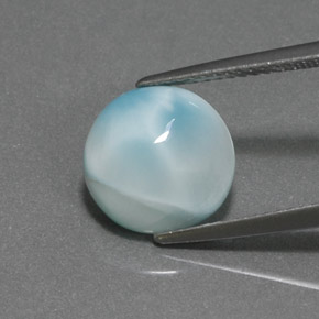 Larimar Bleu naturelle Coupe roude, 3.95 ct, Opaque