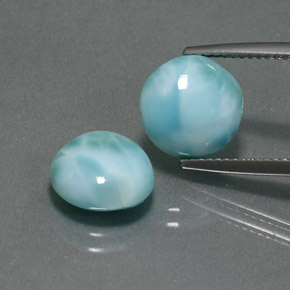 Achetez naturel ct Vert bleu Larimar gems, Coupe roude, En provenance République Dominicaine chez GemSelect. En stock, livraison internationale!