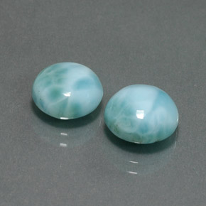 Achetez naturel ct Vert bleu Larimar gems, Coupe roude, En provenance République Dominicaine chez GemSelect. En stock, livraison internationale!