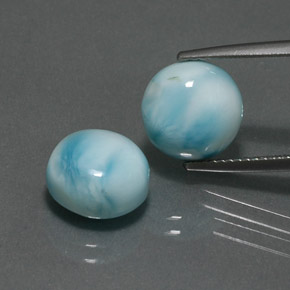 Achetez naturel ct bleue larimar gems, coupe roude, en provenance république dominicaine chez gemselect. en stock, livraison internationale!