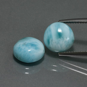 Achetez naturel ct Vert bleu Larimar gems, Coupe roude, En provenance République Dominicaine chez GemSelect. En stock, livraison internationale!