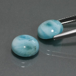 Achetez naturel ct Vert bleu Larimar gems, Coupe roude, En provenance République Dominicaine chez GemSelect. En stock, livraison internationale!
