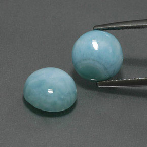 Achetez naturel ct bleue larimar gems, coupe roude, en provenance république dominicaine chez gemselect. en stock, livraison internationale!