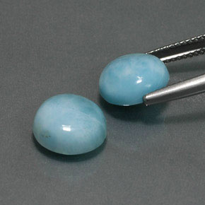 Achetez naturel ct bleue larimar gems, coupe roude, en provenance république dominicaine chez gemselect. en stock, livraison internationale!