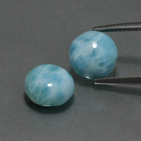 Achetez naturel ct Bleu Larimar gems, Coupe roude, En provenance République Dominicaine chez GemSelect. En stock, livraison internationale!