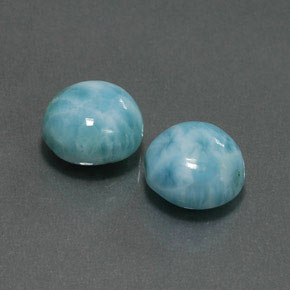 Achetez naturel ct Bleu Larimar gems, Coupe roude, En provenance République Dominicaine chez GemSelect. En stock, livraison internationale!