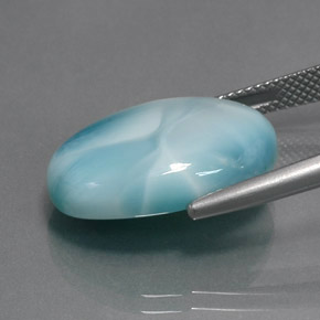 Larimar Bleu naturelle ovale, 15.28 ct, Opaque
