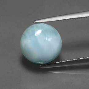 Larimar Bleu naturelle Coupe roude, 5.00 ct, Opaque