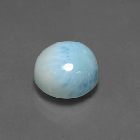 Larimar bleue naturelle coupe roude, 5,36 ct, opaque