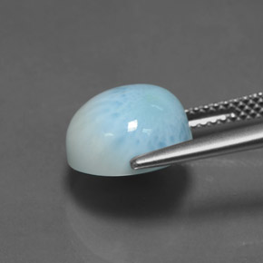 Larimar bleue naturelle coupe roude, 5,36 ct, opaque