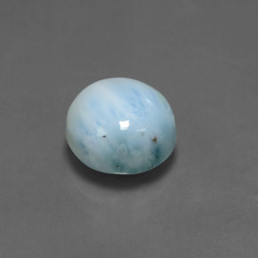 Larimar bleue naturelle coupe roude, 4,41 ct, opaque