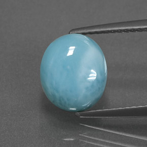 Larimar Bleu naturelle Coupe ovale, 3.83 ct, Opaque