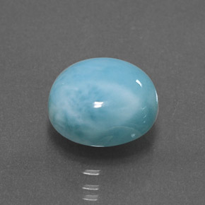 Larimar Bleu naturelle Coupe ovale, 3.83 ct, Opaque