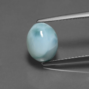 Larimar Bleu naturelle Coupe ovale, 3.02 ct, Opaque