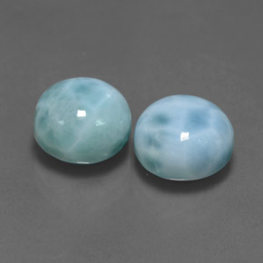Achetez naturel ct Bleu Larimar gems, Coupe roude, En provenance République Dominicaine chez GemSelect. En stock, livraison internationale!