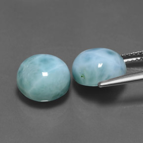Achetez naturel ct Bleu Larimar gems, Coupe roude, En provenance République Dominicaine chez GemSelect. En stock, livraison internationale!