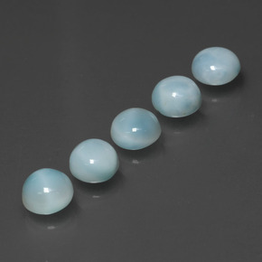 Achetez naturel ct bleue larimar gems, coupe roude, en provenance république dominicaine chez gemselect. en stock, livraison internationale!