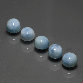 Achetez naturel ct Bleu Larimar gems, Coupe roude, En provenance République Dominicaine chez GemSelect. En stock, livraison internationale!