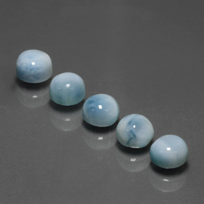 Achetez naturel ct Bleu Larimar gems, Coupe roude, En provenance République Dominicaine chez GemSelect. En stock, livraison internationale!