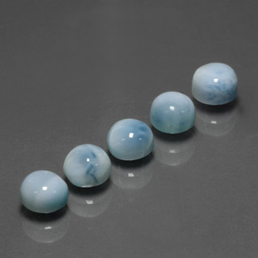 Achetez naturel ct Bleu Larimar gems, Coupe roude, En provenance République Dominicaine chez GemSelect. En stock, livraison internationale!