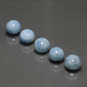 Achetez naturel ct Bleu Larimar gems, Coupe roude, En provenance République Dominicaine chez GemSelect. En stock, livraison internationale!