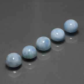 Achetez naturel ct Bleu Larimar gems, Coupe roude, En provenance République Dominicaine chez GemSelect. En stock, livraison internationale!